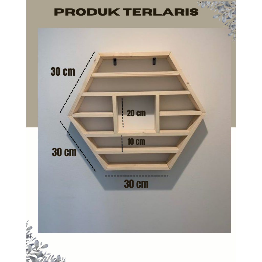 rak kayu/rak display kutek/rak serbaguna/MMW014