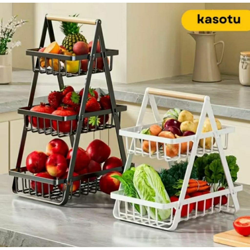 Rak buah / rak logam tempat sayur / rak serbaguna terbaru susun 3