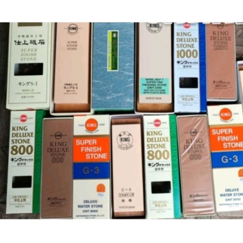 Batu asah Grit 800 1000 1200 3000 6000 8000 Batu asahan king Deluxe s...