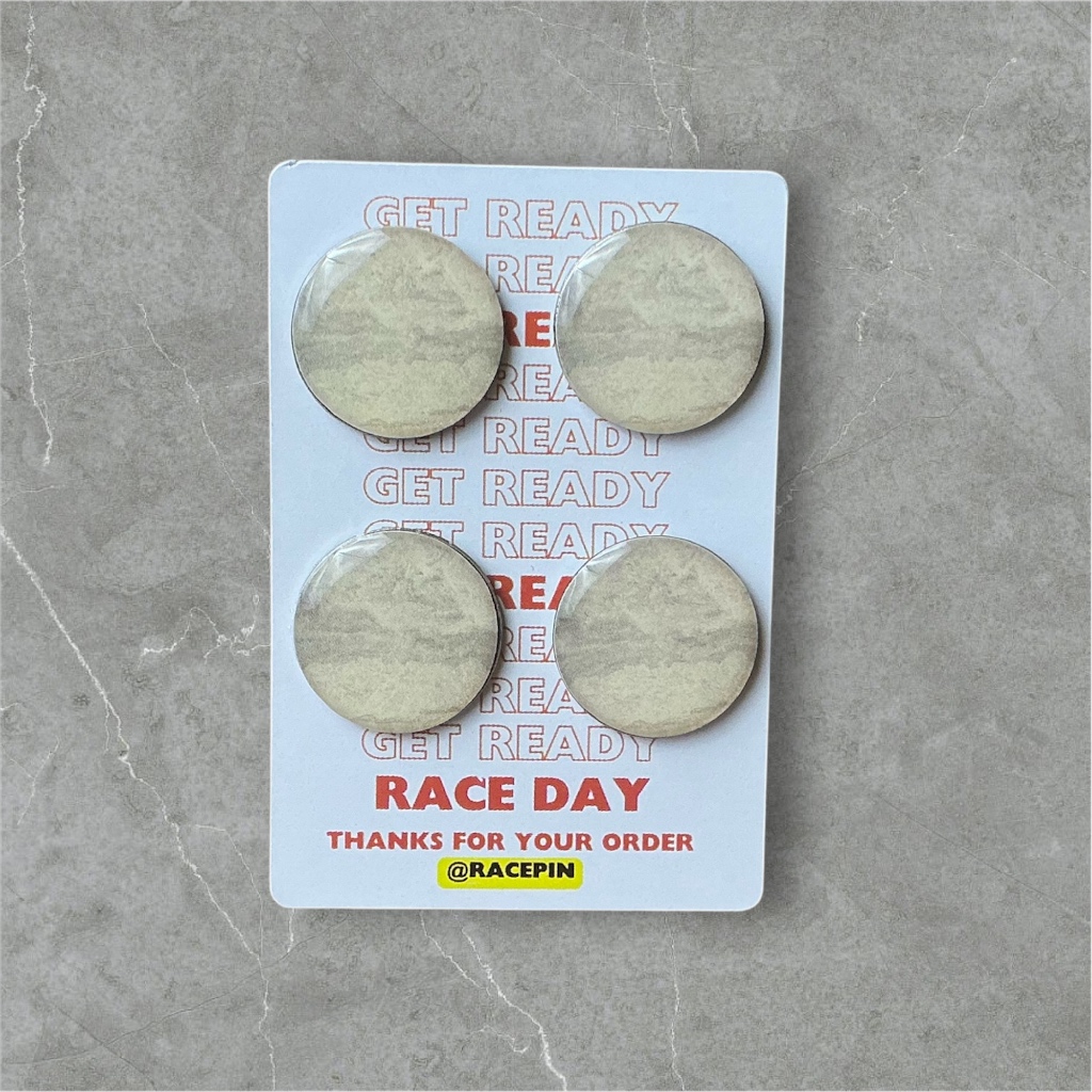 RacePin Magnet BIB Grey Marble