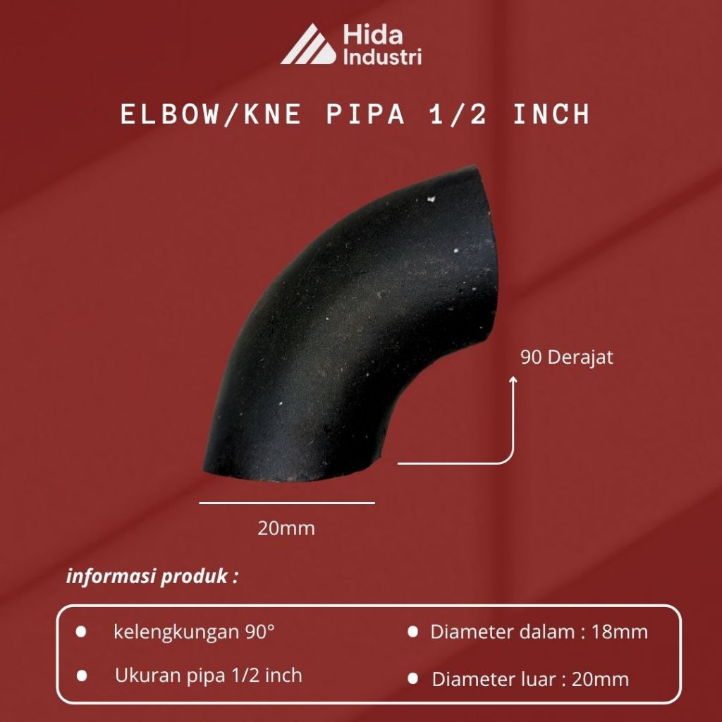 (GROSIR) Elbow Knee Pipa Las 1/2 inch | Besi Elbow Pipa Knee