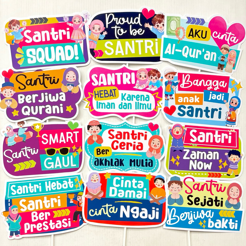 SANTRI SQUAD HARI SANTRI PROPS PHOTOBOOTH DEKORASI HIASAN AKSESORIS FOTO