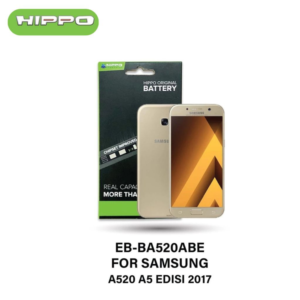 Hippo Baterai Samsung EB-BA520ABE A520 A5 EDISI 2017 3000mAh Battery Batere Batrai Batre Original Ce