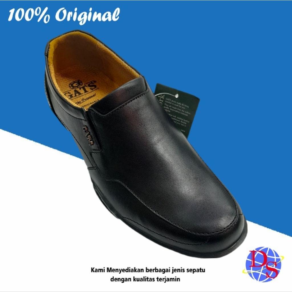 Sepatu Formal Pria Gats Go 7103 Hitam Sepatu Loafer Pria Sepatu Kulit Pria Sepatu Gats Pria