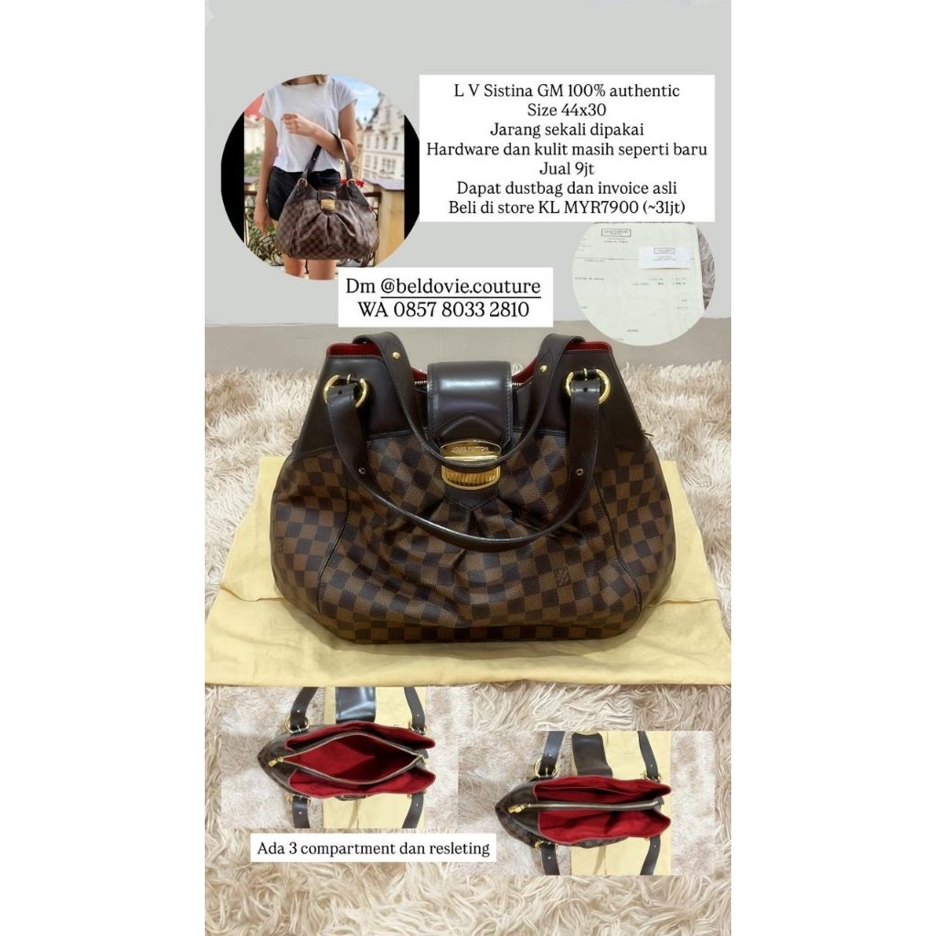 beldovie preloved (like new) - bag series | tas wanita handbag sling bag crossbody top handle bag LV