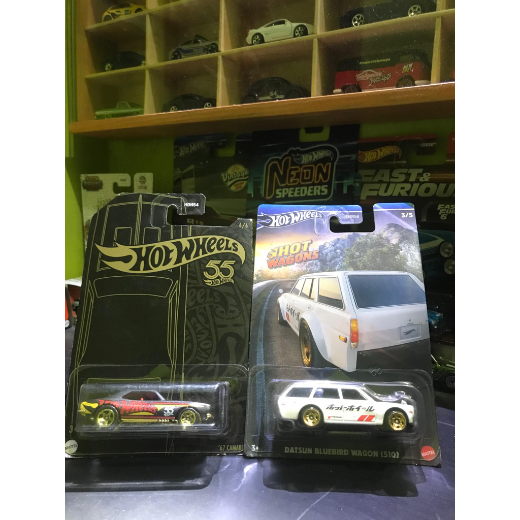 Hot Wheels 55th Anniversary ‘67 Cammaro & HW Datsun Bluebird Wagon (510)