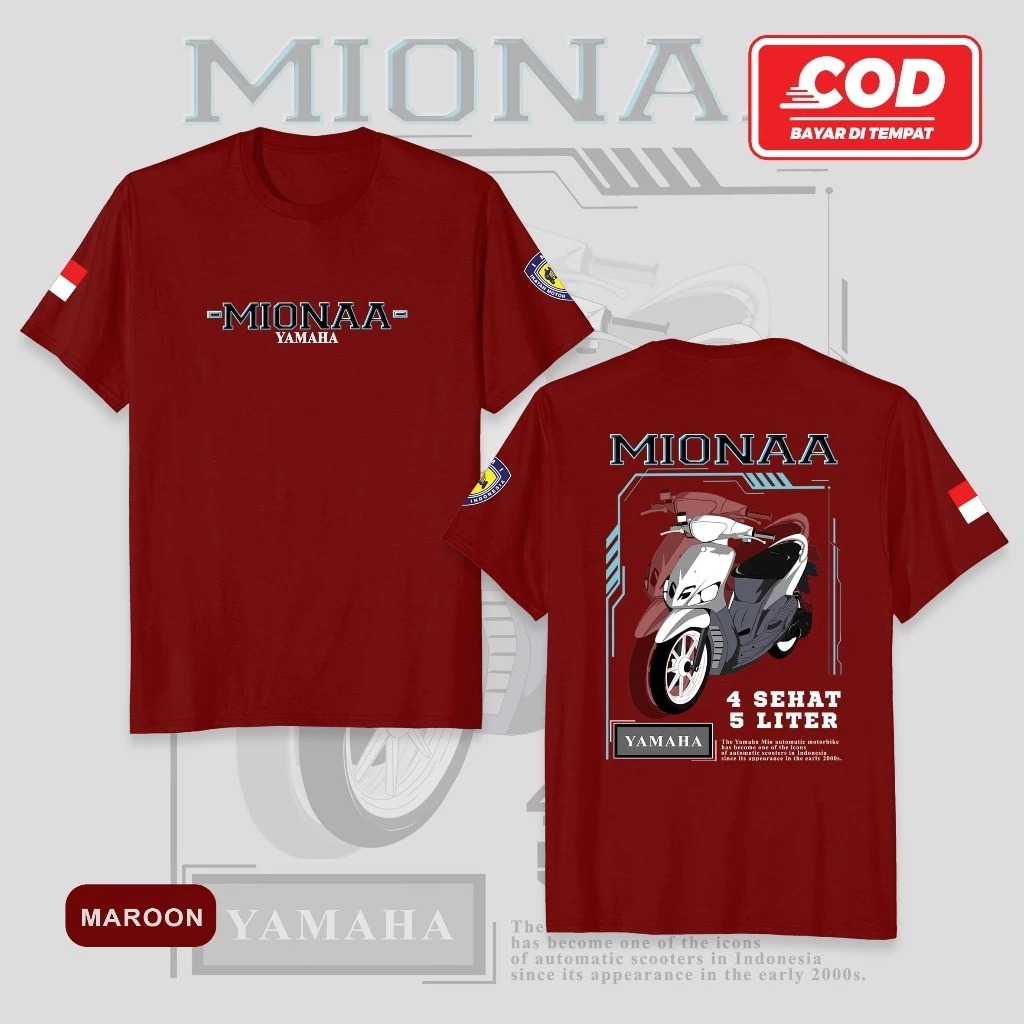 Kaos Motor Yamaha Mio Modifikasi Racing Kaos Mionaa 4 Sehat 5 Liter Distro Atasan Pria