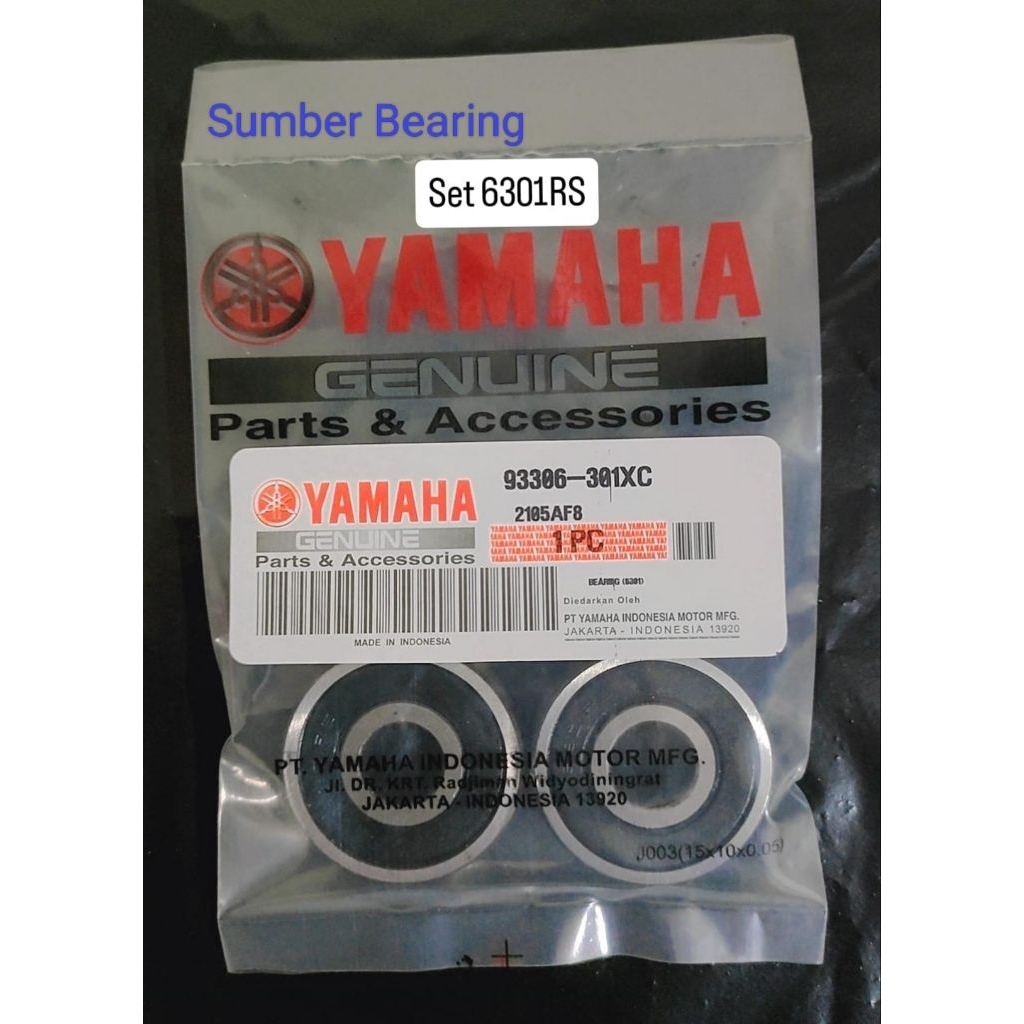 Paket 2bh bearing Yamaha 6301.Untuk roda belakang motor Yamaha