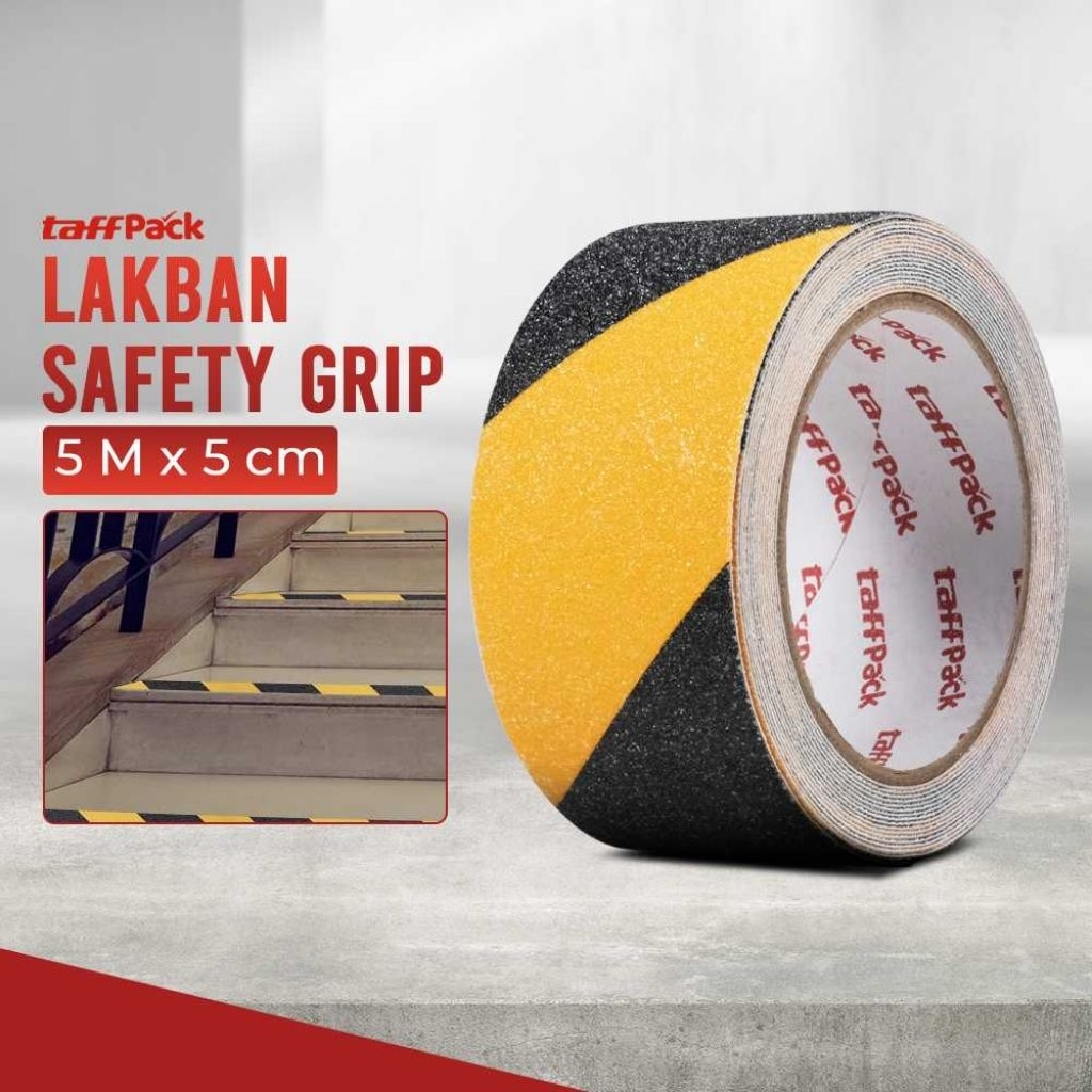 Lakban Tape Safety Grip Anti Slip Hitam Kuning