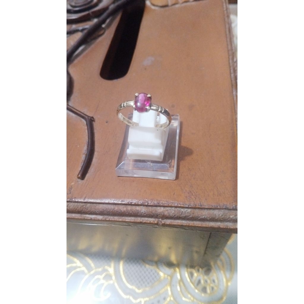 cincin mata merah siam cutting bahan dari koin kuning