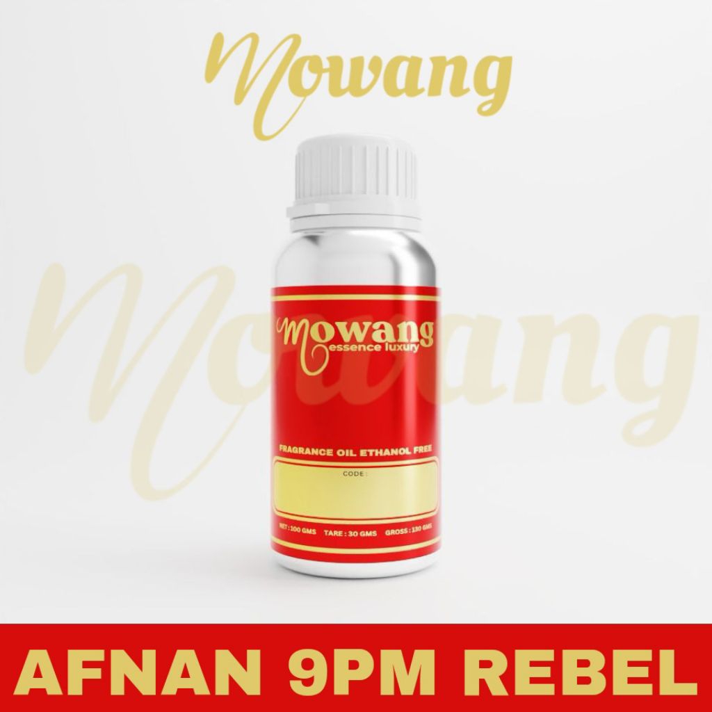 AFNAN 9PM REBEL - MOWANG FINE FRAGRANCE OIL - BIBIT PARFUM MURNI SEGEL PABRIK