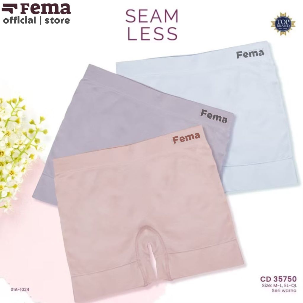 ISI [1pcs] [3 pcs] [6 pcs] CD Celana dalam wanita boxer fema 35750 hot pants seamless  rajut wanita 