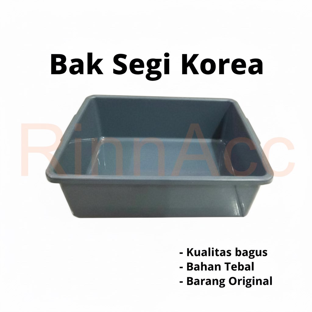 Litter Box Kecil Sedang Besar Tantos Bak Pasir Kucing Tebal Segi Korea Multifungsi Baskom Plastik