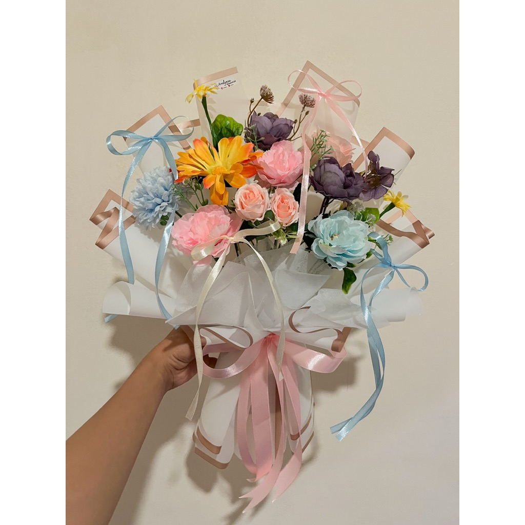Buket Bunga Wisuda Edisi Buket Manis Pita / Buket Bunga Untuk Wisuda, Anniversary, Hari Guru, dll. /