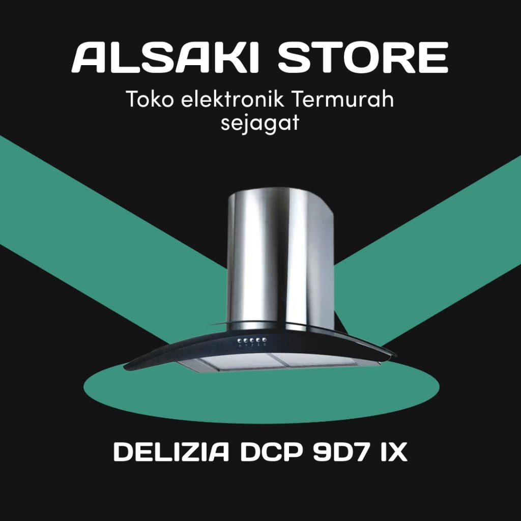 DELIZIA DCP 9D7 IX/DCP9D7 CHIMNEY COOKER HOOD 90 cm