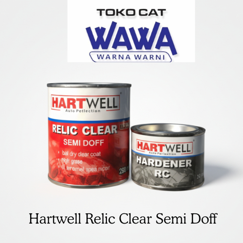 Hartwell relic clear semi doff 250ml/set cat finishing body kendaraan