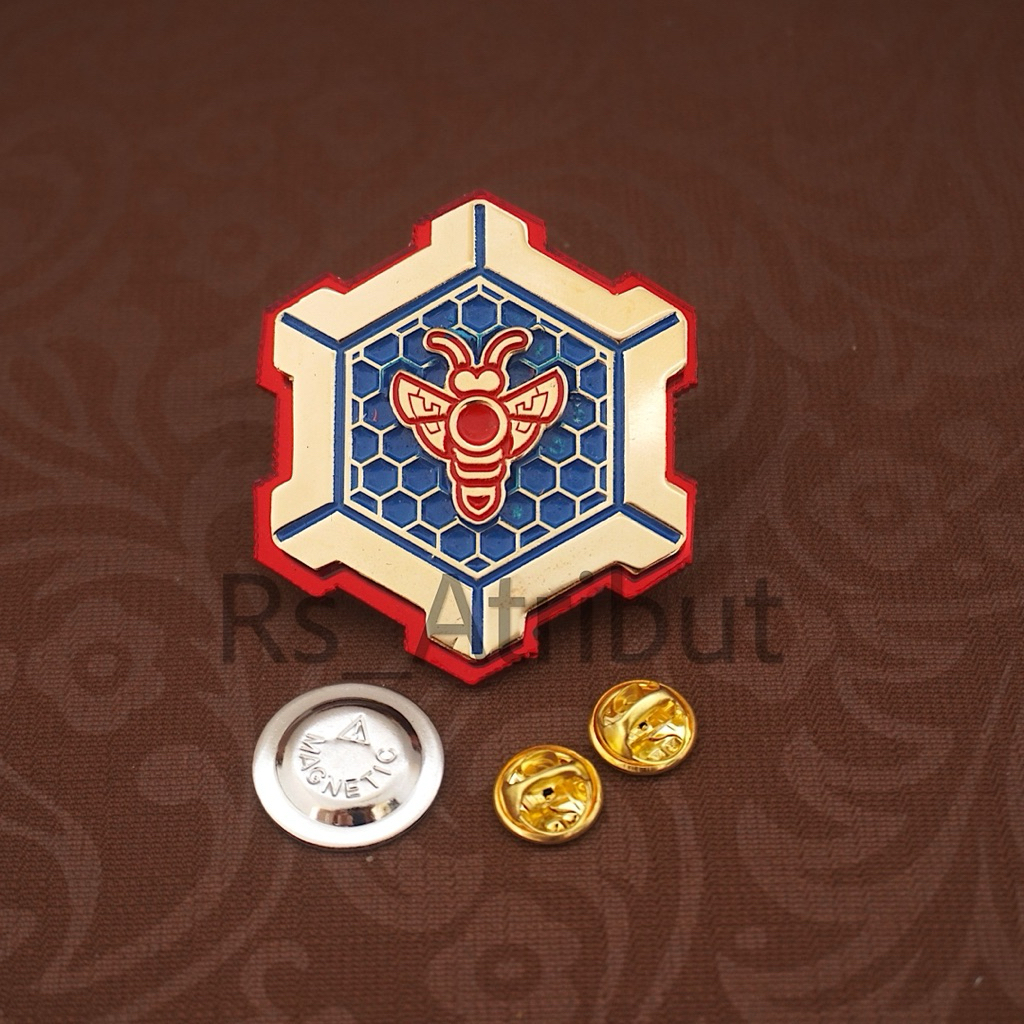 Pin Roda keuangan / Brevet Brivet Saku Keuangan Lebah Tawon Polri Premium