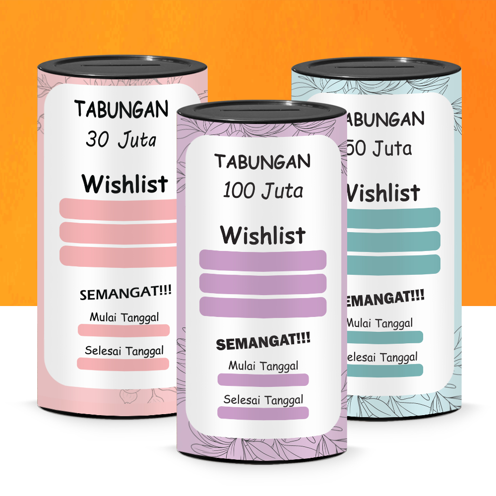 celengan wishlist 30 juta 50 juta 100 juta permanen buka tutup jumbo