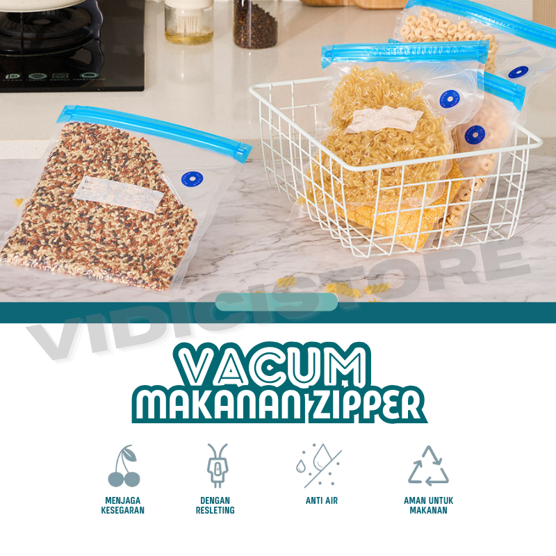 Plastik Vacuum Makanan Food Grade / Vacuum Makanan Zipper Lock
