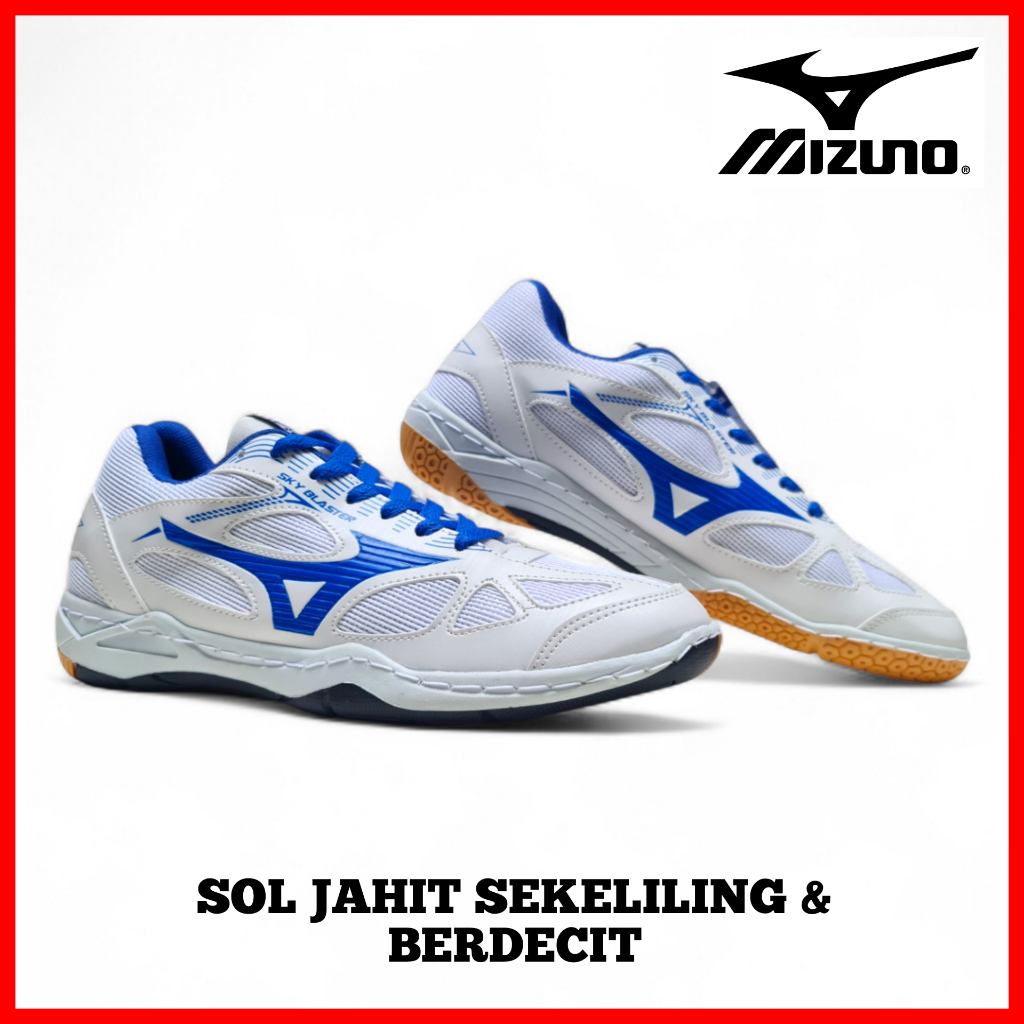 New Sepatu Mizuno Badminton Pria Wanita Sol Karet Berdecit Anti Slip / Sepatu Olah Raga Bulu Tangkis