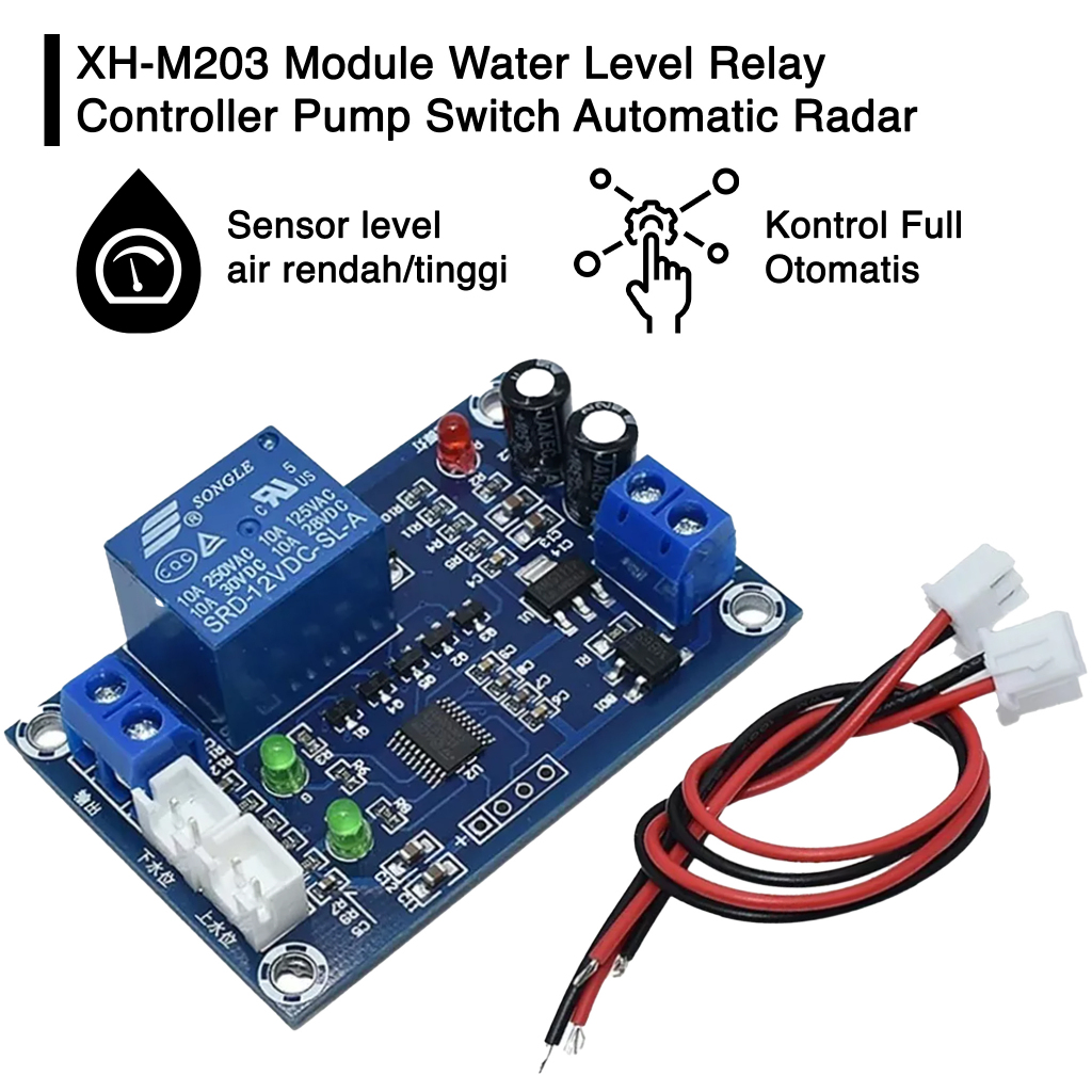 XH-M203 Sensor Otomatis Tinggi Pompa Air Dispenser Pelampung Galon Bawah Module Water Level Relay Co