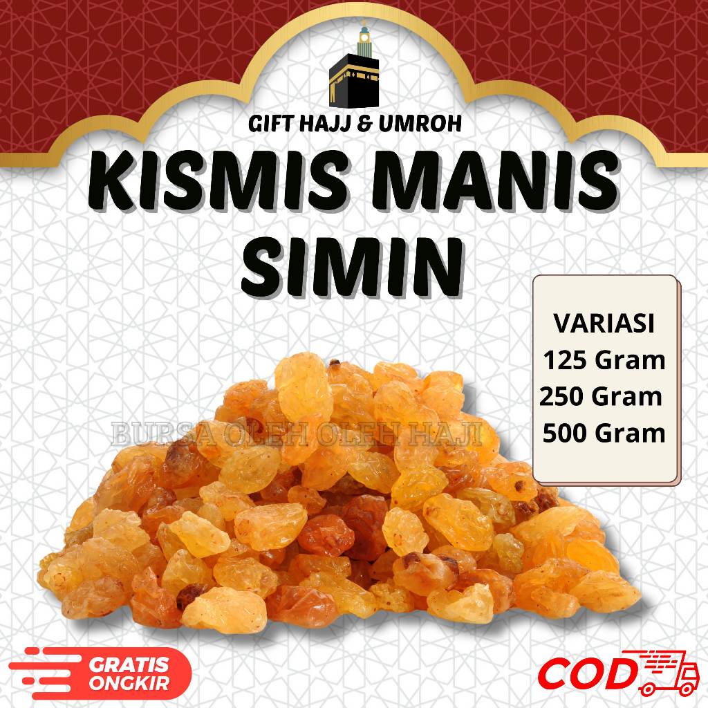 KISMIS MANIS SIMIN I KISMIS MANIS SUNMADE I KISMIS MANIS MOHINI I BUAH KISMIS I CEMILAN ARAB KISMIS 