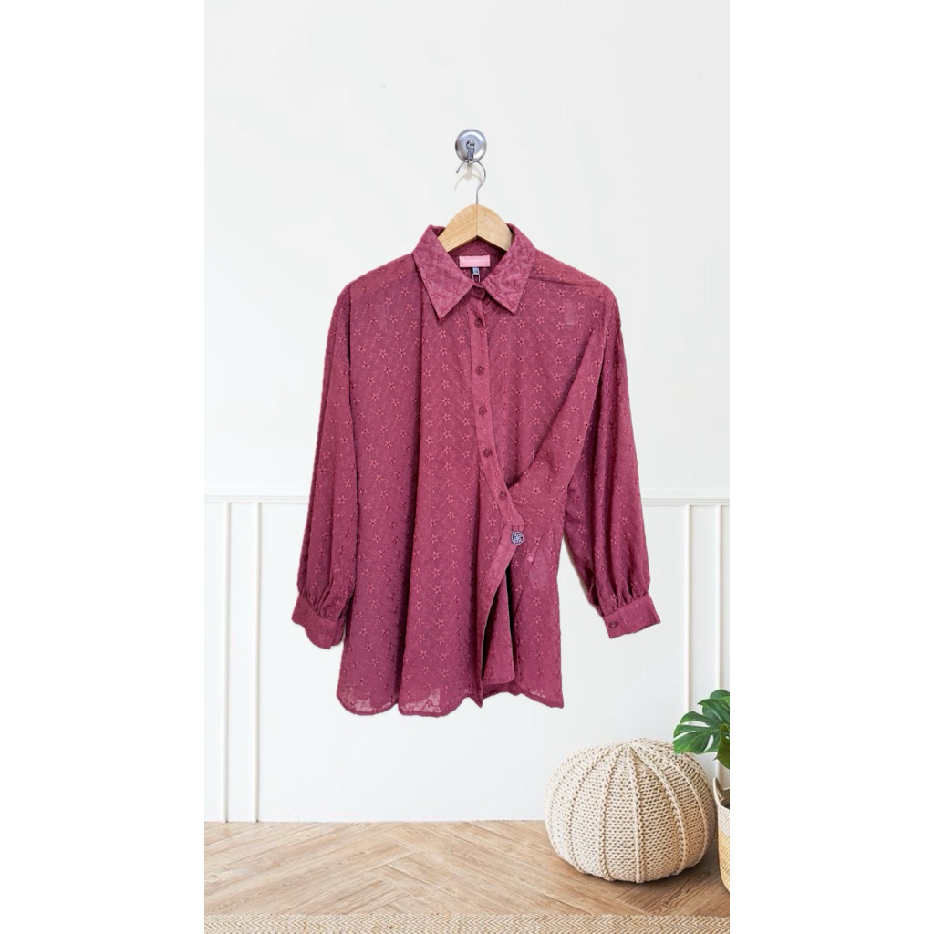 NEW  RIA MIRANDA KEMEJA ASIMETRIS WANITA