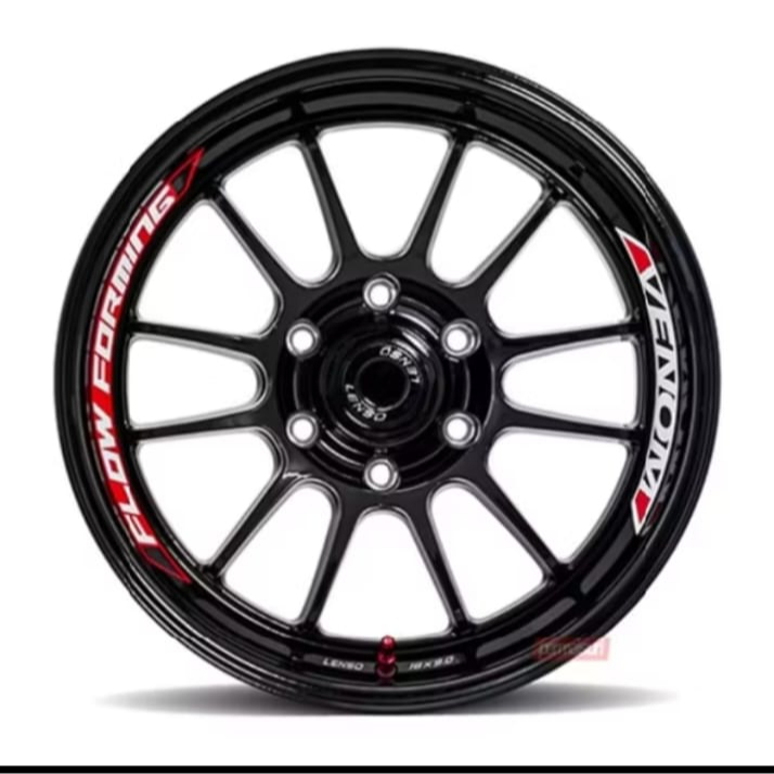 stiker sticker velg lenso venom 5, viper flow forming, venom flow forming, viper flow forged dan str