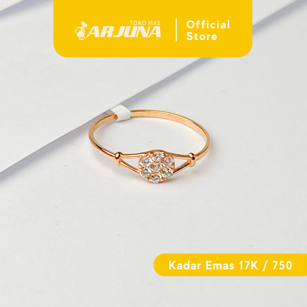 ARJUNA Cincin Emas Tua Model 17K 750 C05
