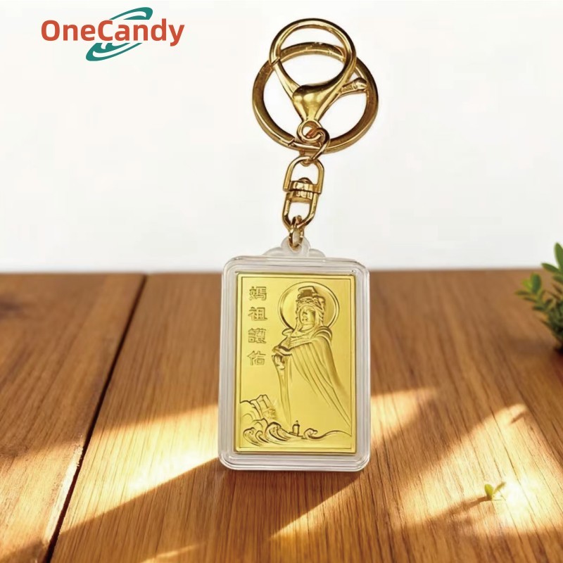 Gantungan Kunci MaZu Goldcoin Koin Keychain Ornamen China Amulet Asli Gantungan Kunci Sederhana