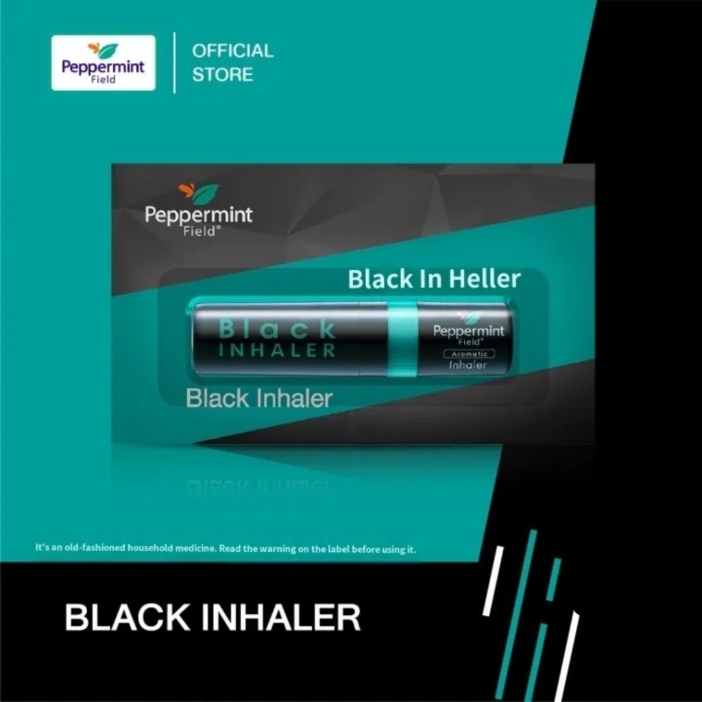 READY STOK  Inhaler Black Peppermint Field Aromatik Mentol Original Herbs Pocket Minyak Wangi Harum 