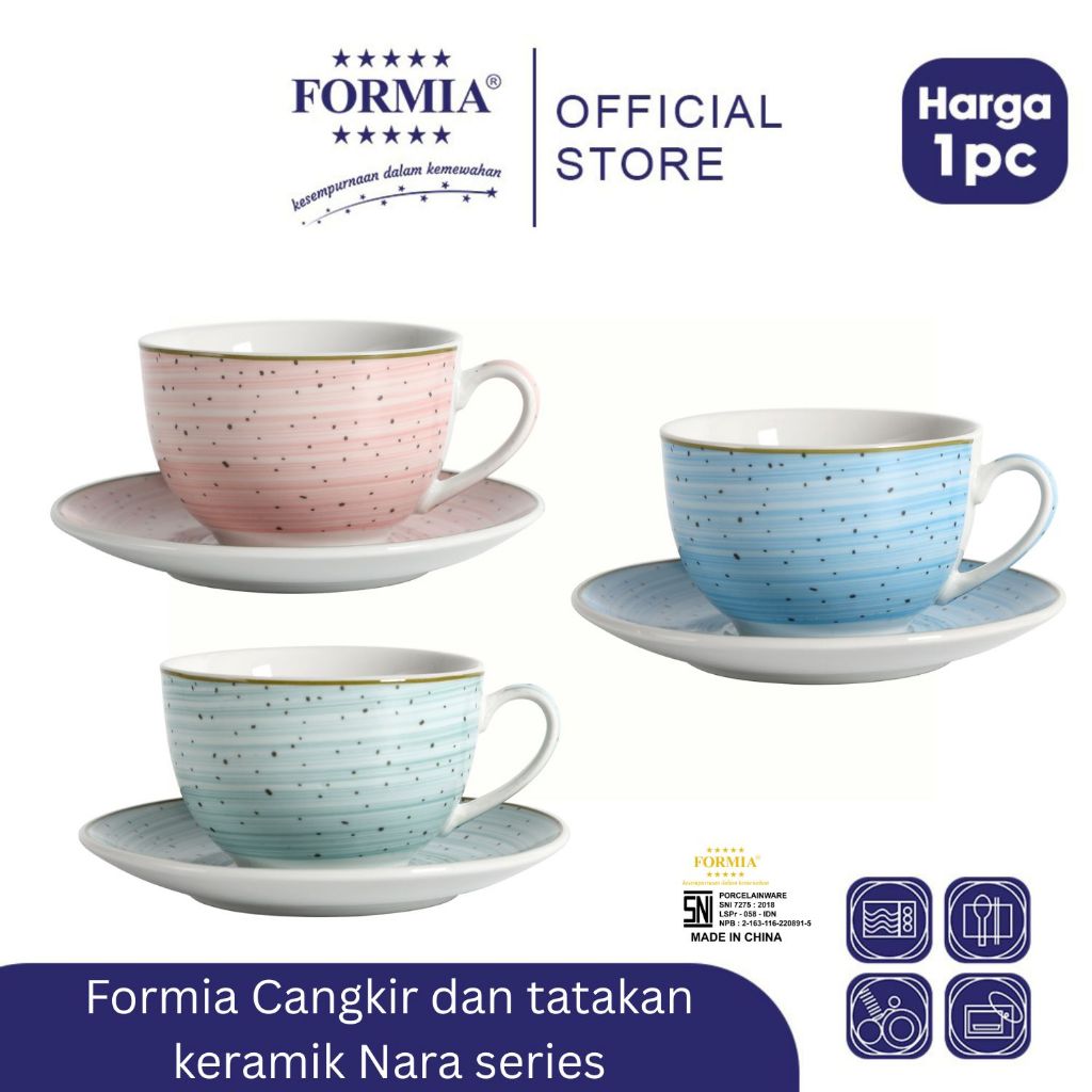 Formia Cangkir & Tatakan Keramik Nara Series/pc
