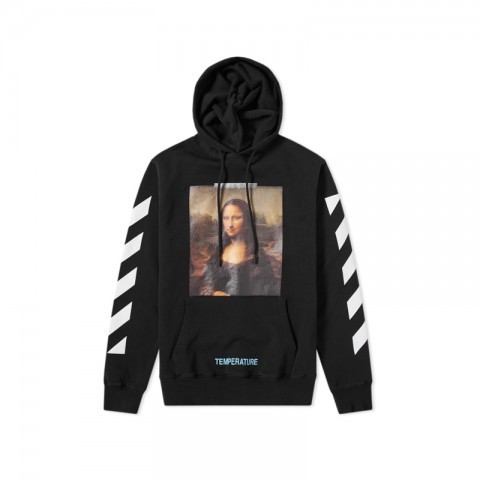 OFF WHITE DIAG MONALISA HOODIE BLACK