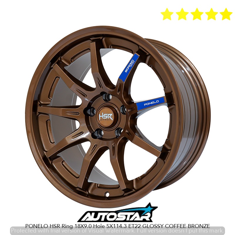VELG HSR RING 18 BUAT MOBIL Honda ( Accord New, BRV, Civic New, CRV, CRV New, CRZ, Edix, Elysion, HR