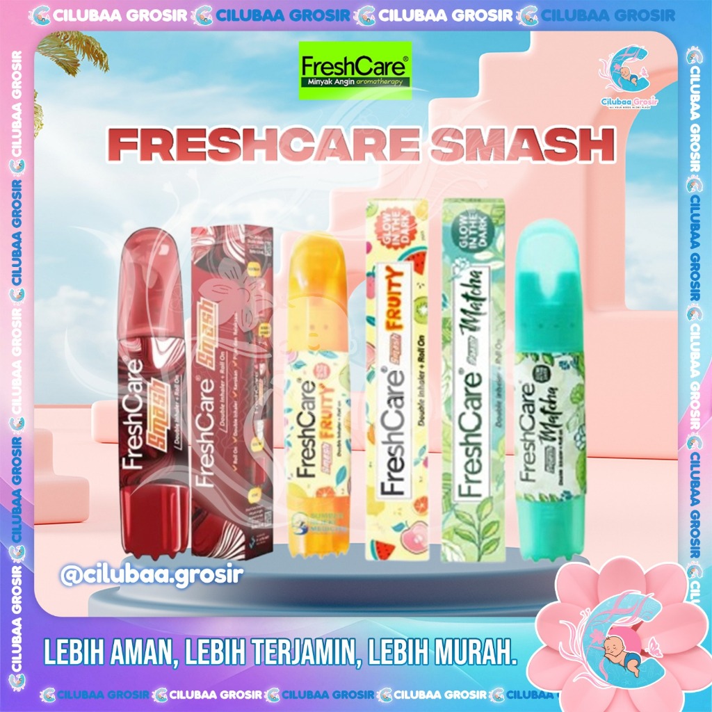 FreshCare Smash & Macha Minyak Angin Aromatherapy 4 in 1 Roll On || Double Inhaler || Kerokan || Pij