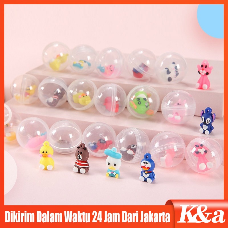 5Pcs Mainan Bola Gacha Kapsul / Gachapon Karakter Shopkins Moose Sanrio Mario bt21 Bts Unicorn Helok