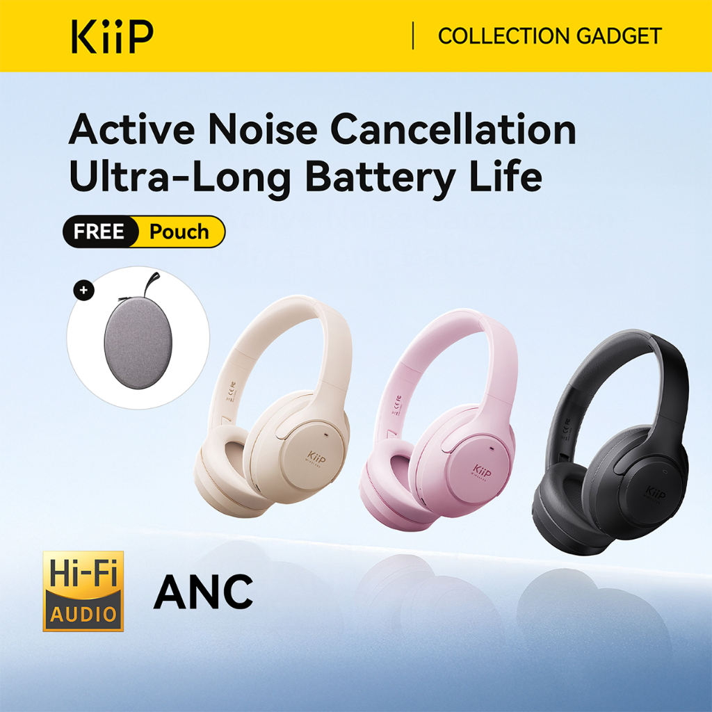 KiiP Wireless TH90 ANC Wireless Over-Ear Headphone Spatial Audio