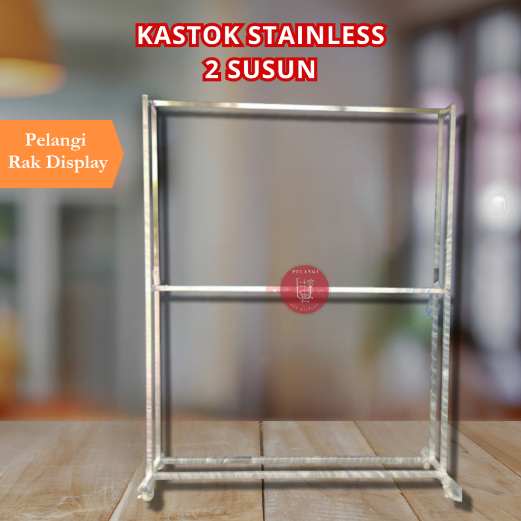 Gawang stainless 2 susun/gantungan baju/gawang baju/cantolan baju/Display baju/Dress/Celana/Gaun