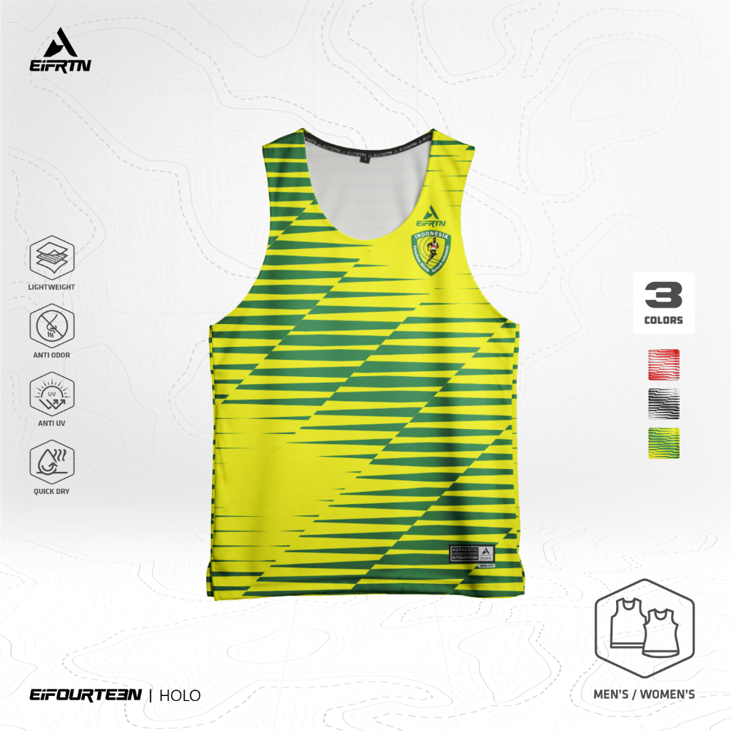 Eifrtn Baju Kaos Jersey Singlet Lekbong Lari Running Atlit Atletik Atlet Sport Olahraga Pria Wanita 