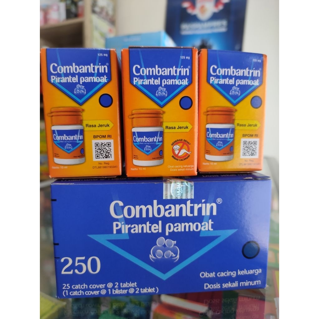 OBAT CACING COMBANTRIN TABLET SIRUP ANAK DEWASA