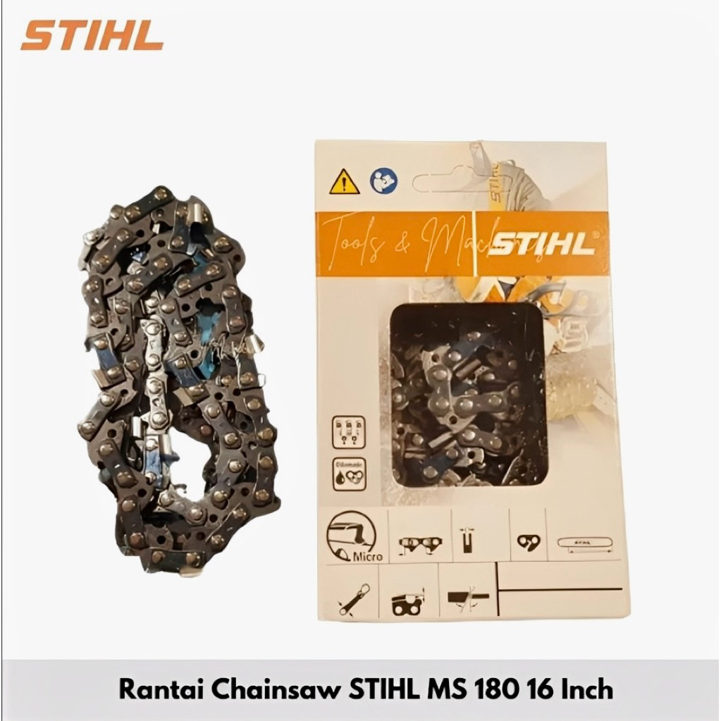 Rantai Chainsaw STIHL MS-180 16" Inch 27T ORIGINAL/ Rantai Senso STIHL 27T 16" Inch MS -180 ORIGINAL