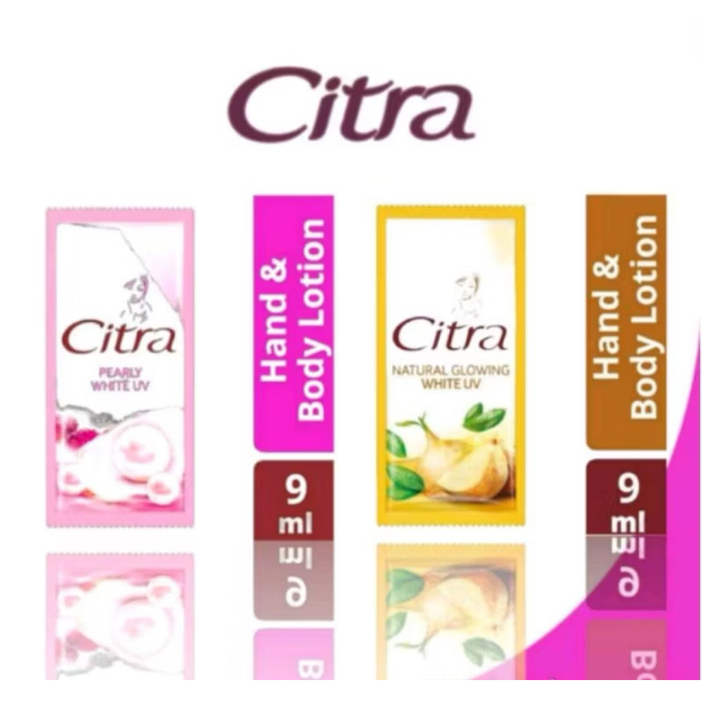 6 Sachet TERMURAH  Hand Body Lotion Whitening Citra Bengkoang Natural Glow UV & Citra Pearly Glow UV