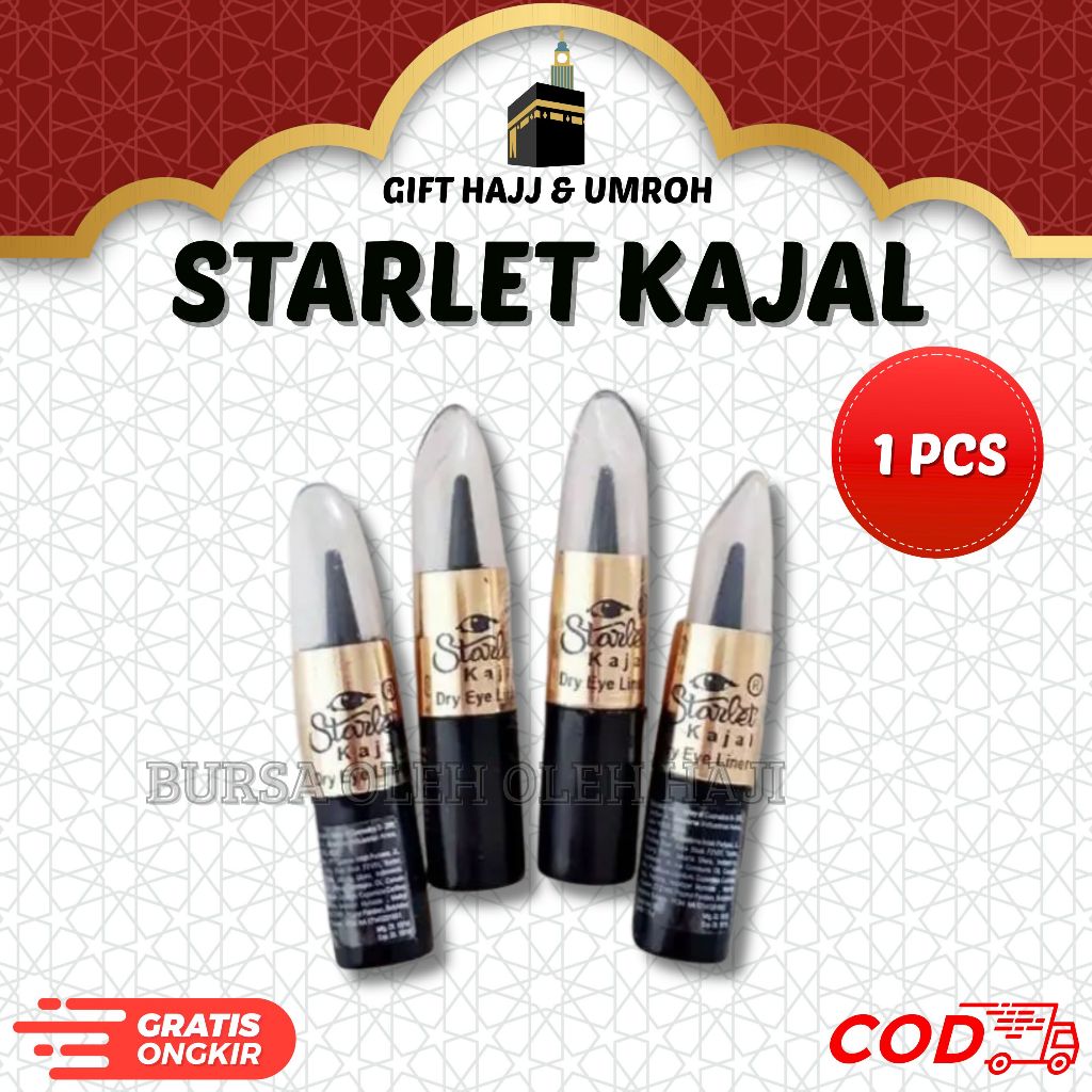 STARLET KAJAL 1 PCS CELAK MATA STARLET KAJAL I CELAK ARAB INDIA I BISA DIPAKE SHOLAT I EYELINER KHAS