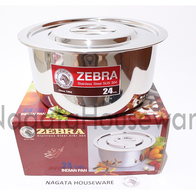 Panci Saus Stainless / Panci Masak / Panci Zebra / Panci India / Indian Pan Zebra 24cm 170024
