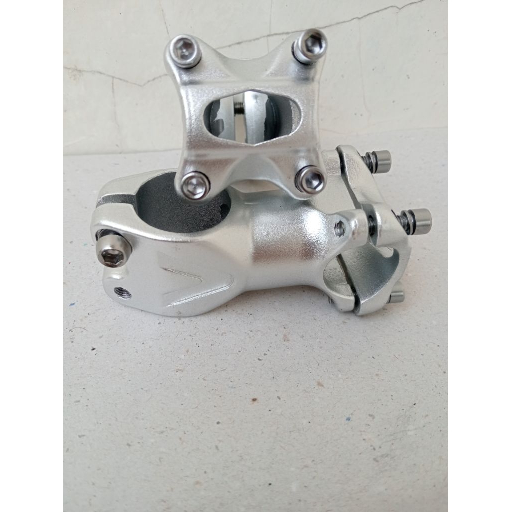 stem setang sepeda MTB 25,4 panjang 60mm silver