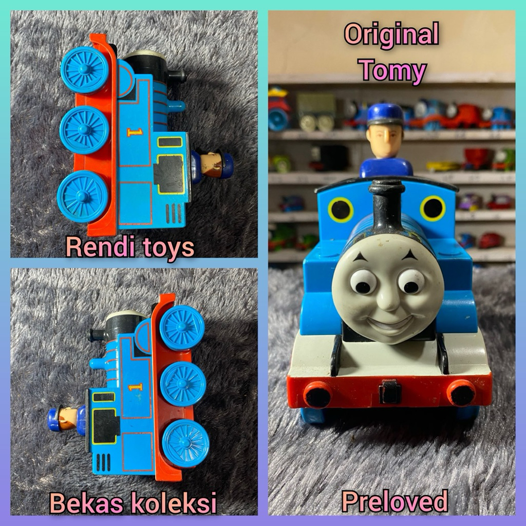Gullane Tomy Thomas The Tank Engine Push N Go Train Toy Conductor Original Tomy Bekas Koleksi | Rend