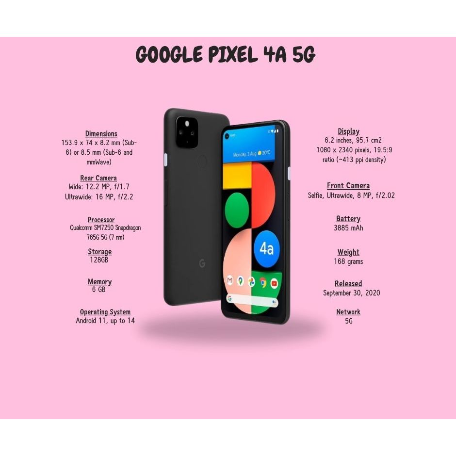 PXL 4a 5G LG VELVET 8GB-128GB BEKAS ORIGNAL