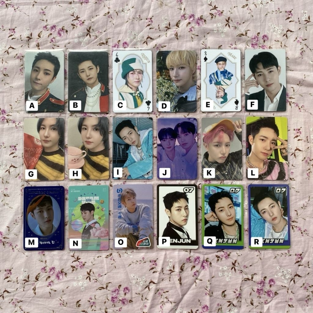 Official photocard renjun mfal ld lucky draw glitch mode nct dream, pink christmas dream scape mumo 