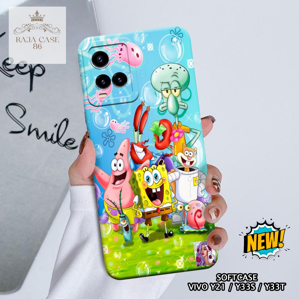 Case Vivo Y21 / Y33s / Y33t - casing Vivo Y21 - Motif case Kartun - Pelindung handphone - Vivo - Sof