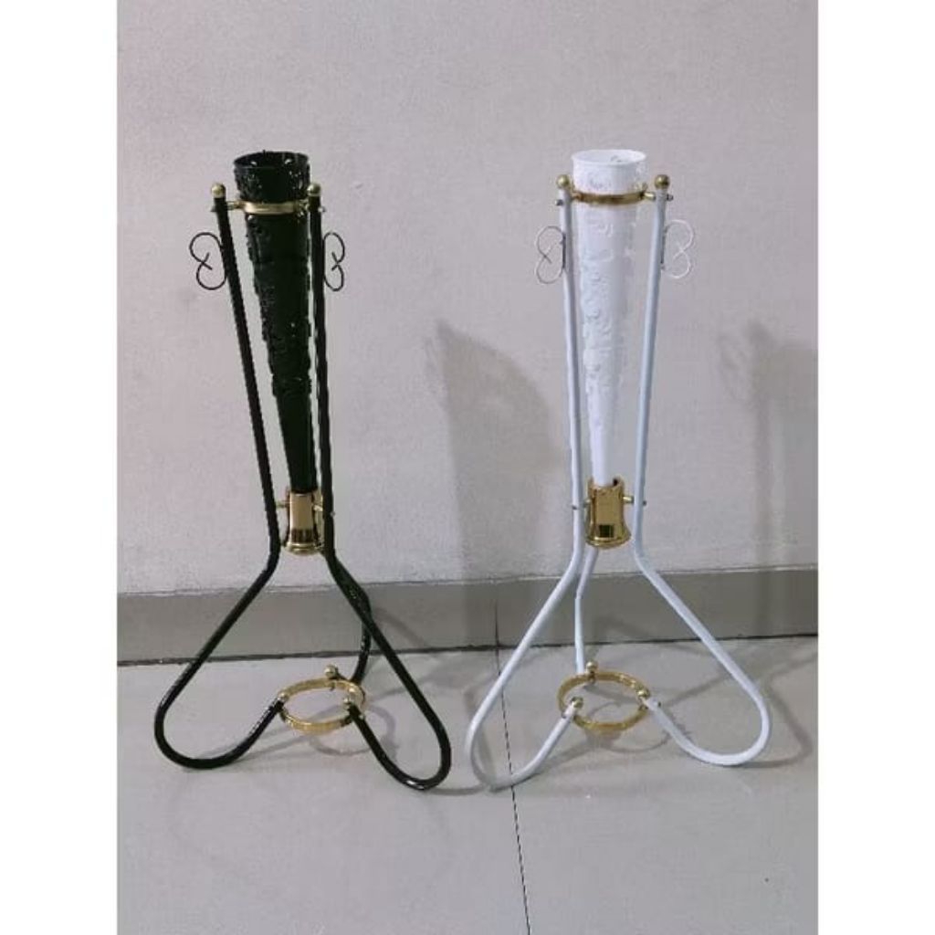 Pot standing besi vas corong besi vas bunga sudut